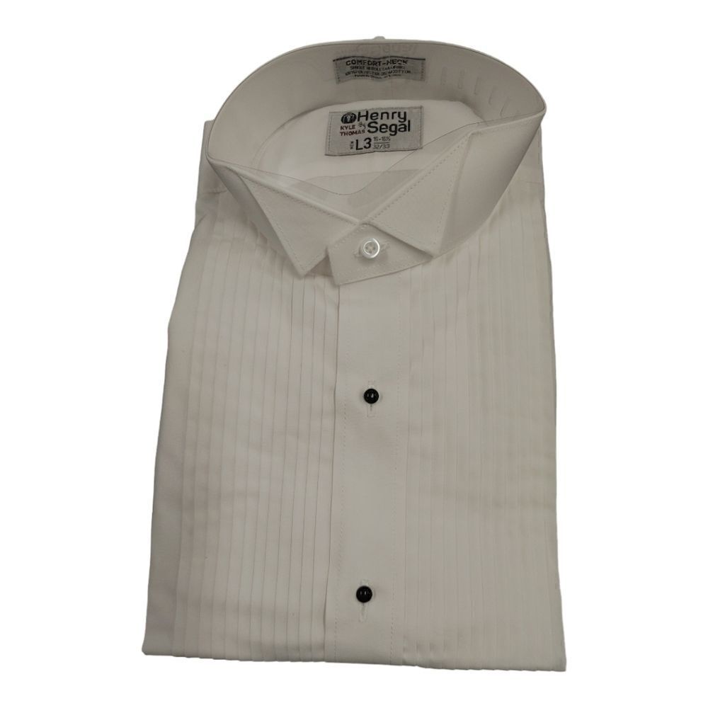 MEN'S HENRY SEGAL WHITE WING COLLAR TUXEDO SHIRT. HS8-8301